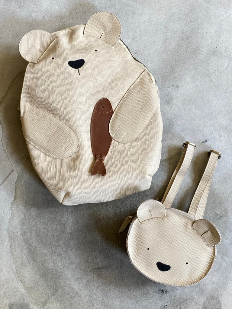 Donsje Leather "Polar Bear" Backpack