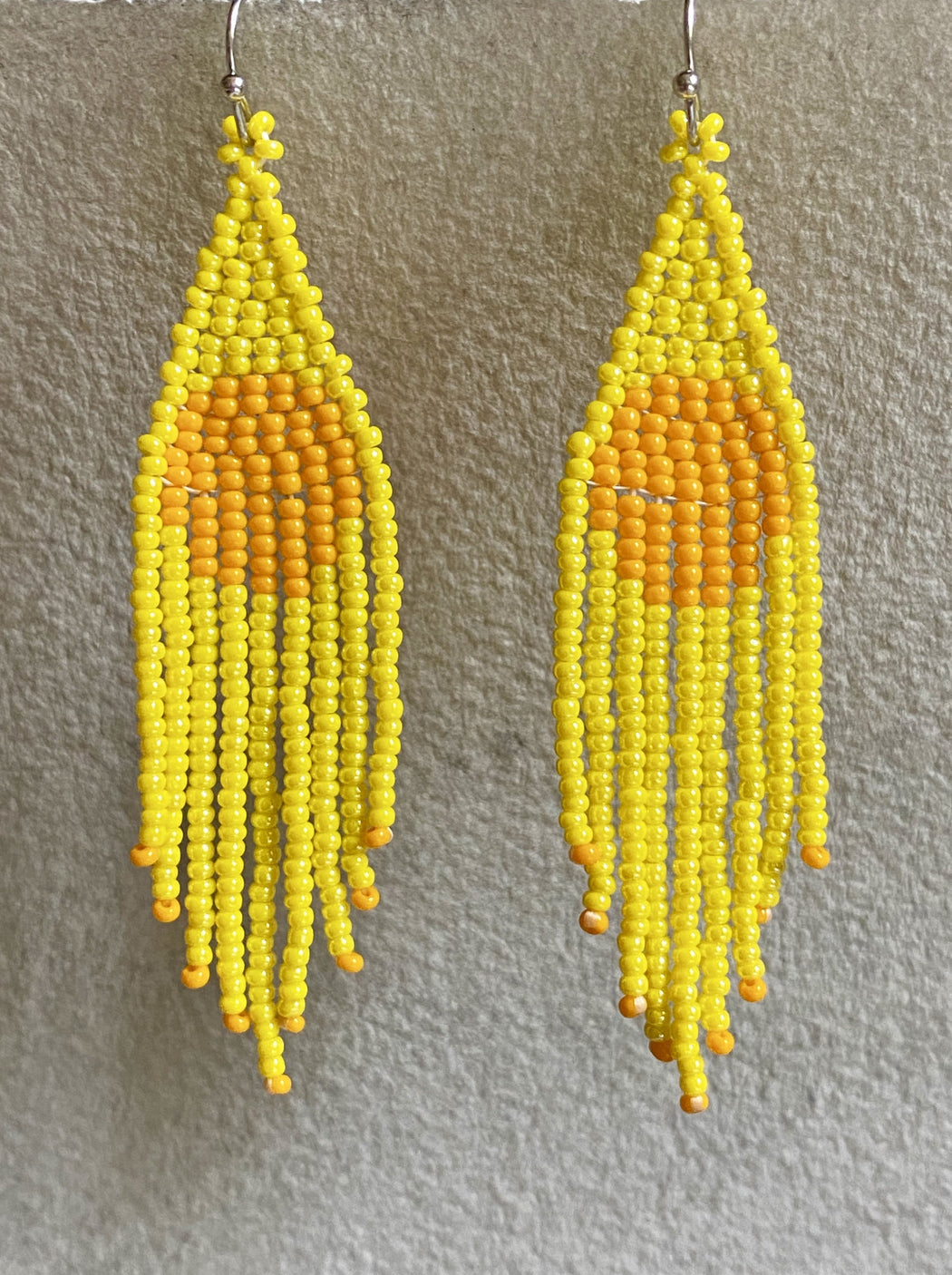 Beaded Drop Earrings - Harvest Moon