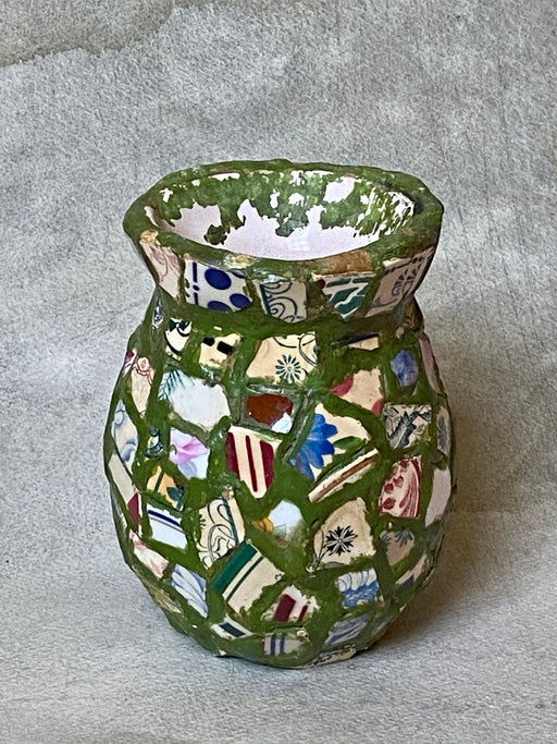 Vintage Folk Art Memory Vase