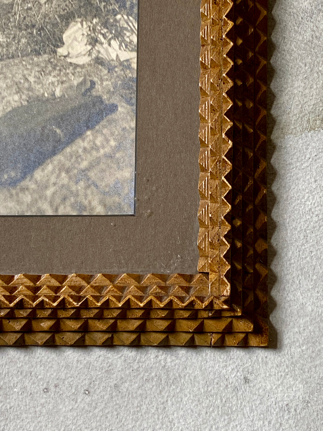 Vintage Tramp Art Picture Frame