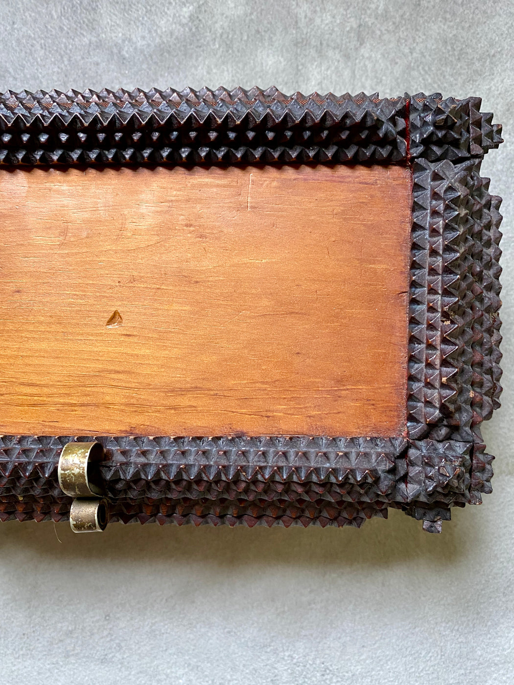 Vintage Tramp Art Jewelry Box