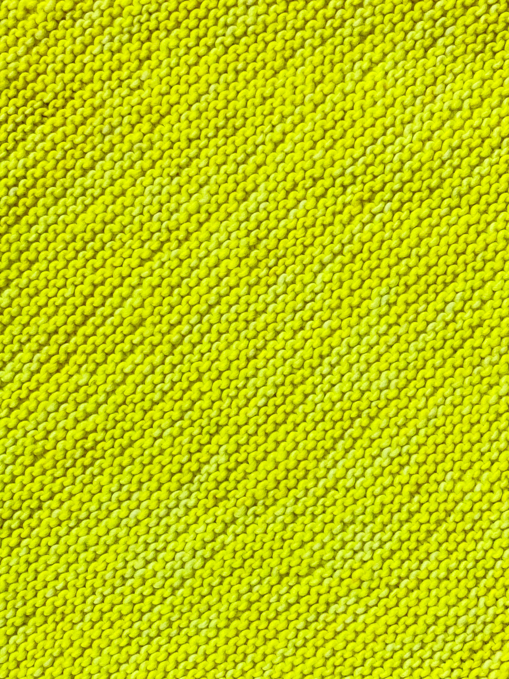 Aunt Debbie's Hand-Knitted  Baby Blanket -  Day Glo Yellow