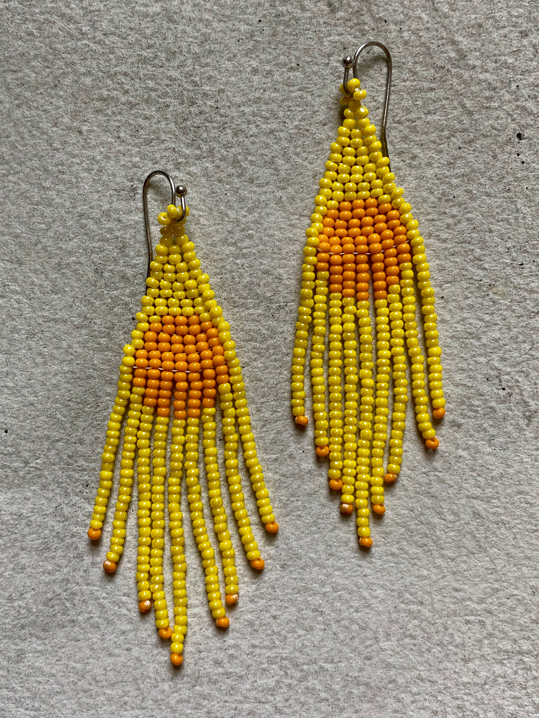 Beaded Drop Earrings - Harvest Moon