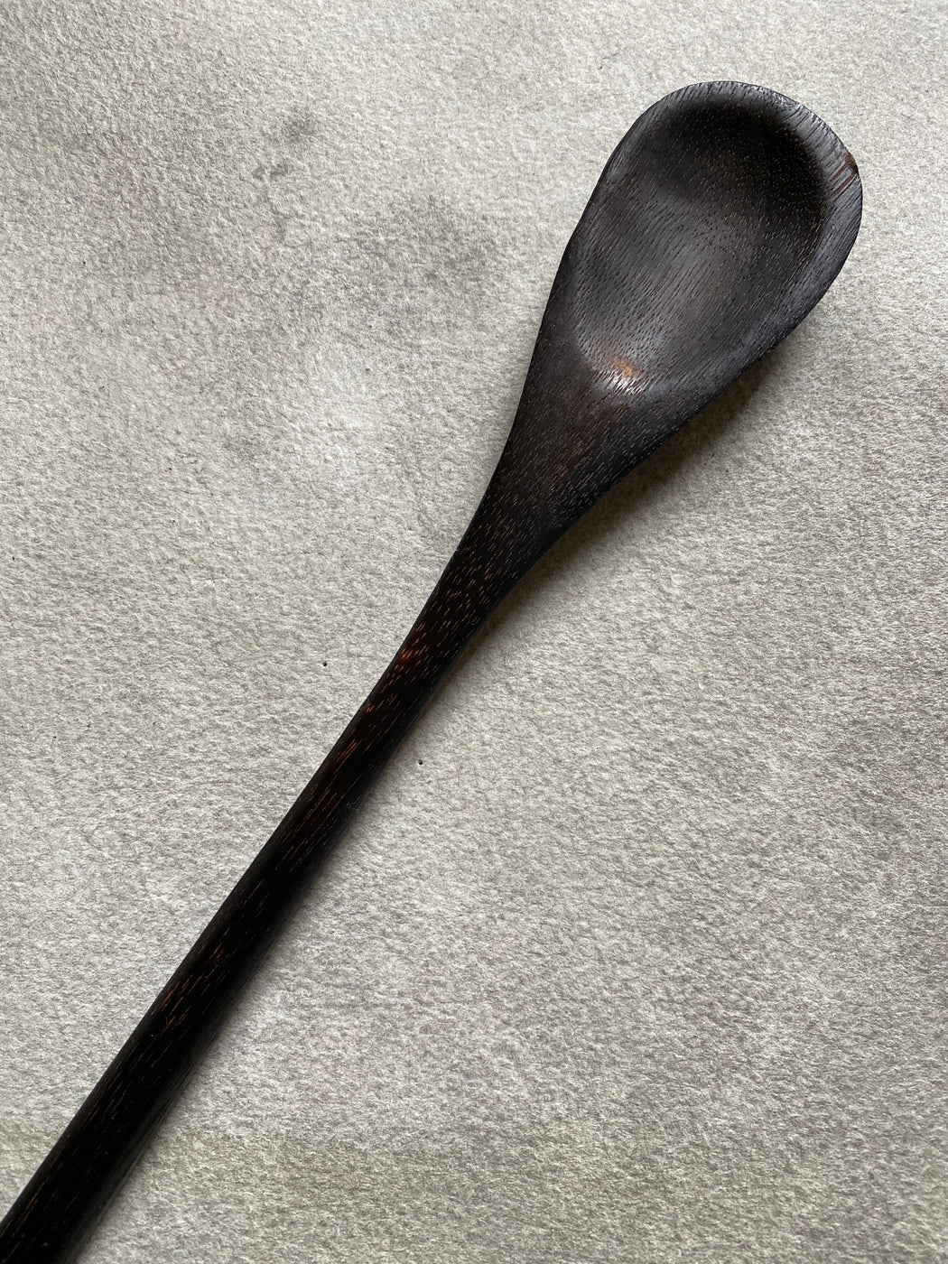 Hand-Carved Stir Spoon - Charred Maple